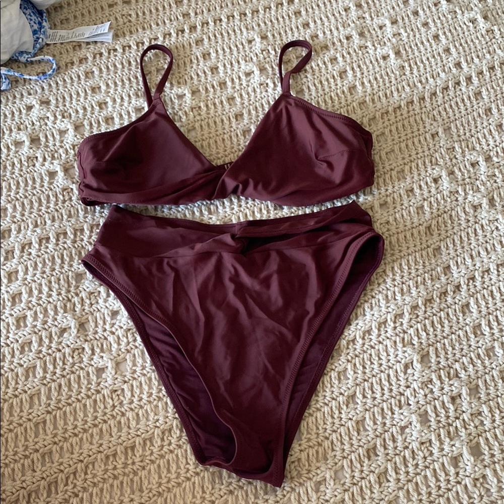Aerie Burgundy Bikini Set
